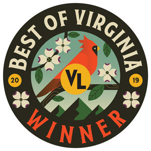 Best of Virginia 2019 Winner's Window Decal (3.5" diameter)