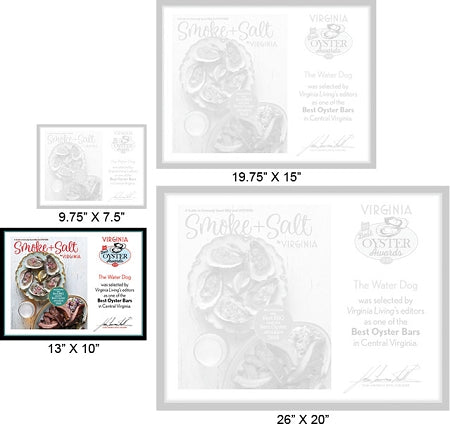 Official Best Oyster Awards 2018 Winner's Plaque, M (13" x 10")
