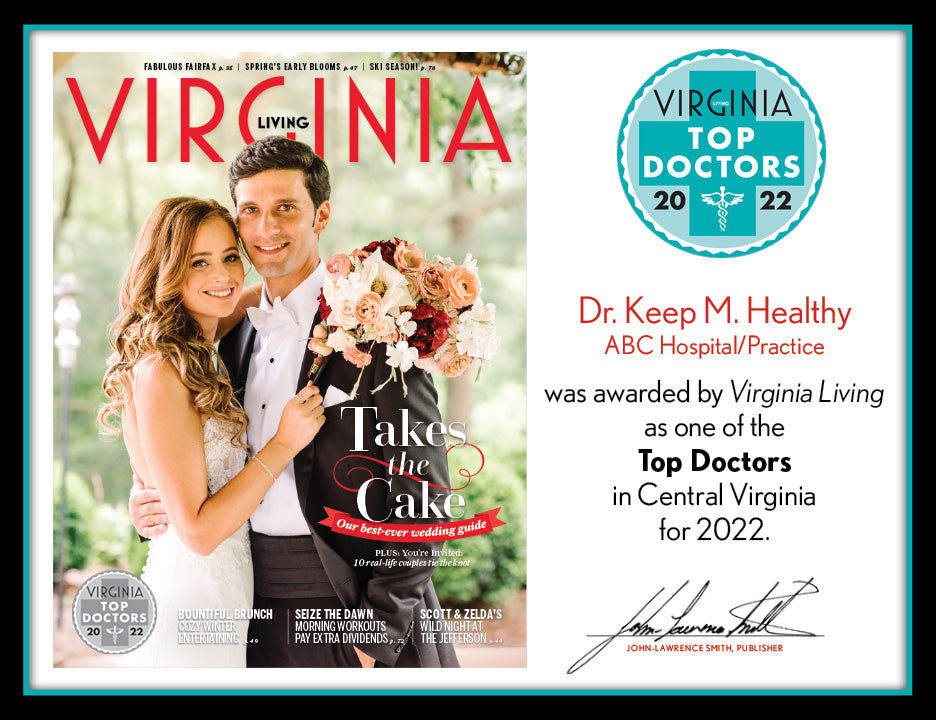 Official Top Doctors 2022 Winner's Plaque, L (19.75" x 15")