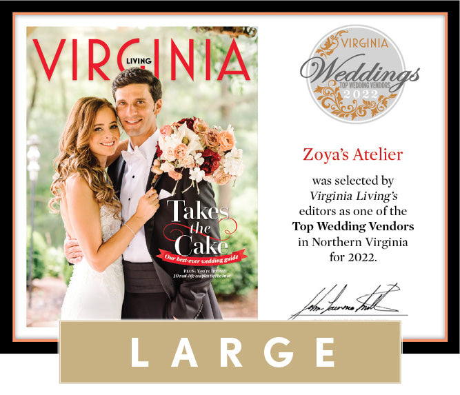 Official Top Wedding Vendors 2022 Plaque, L (19.75" x 15")